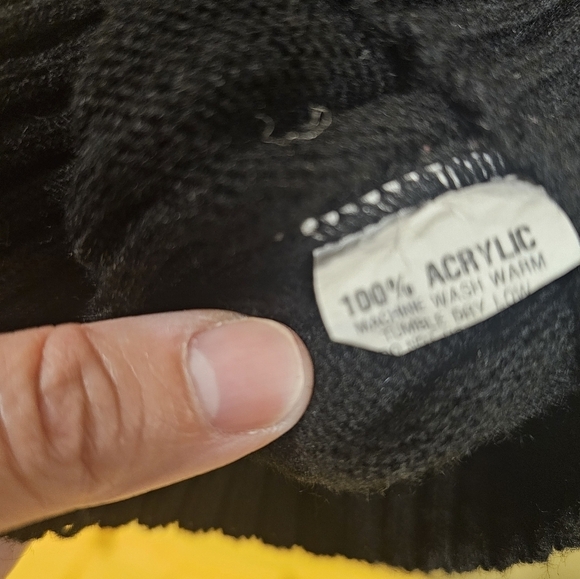 Vintage 80/90s black pullover vest with red rose embroidery L - Picture 3 of 4